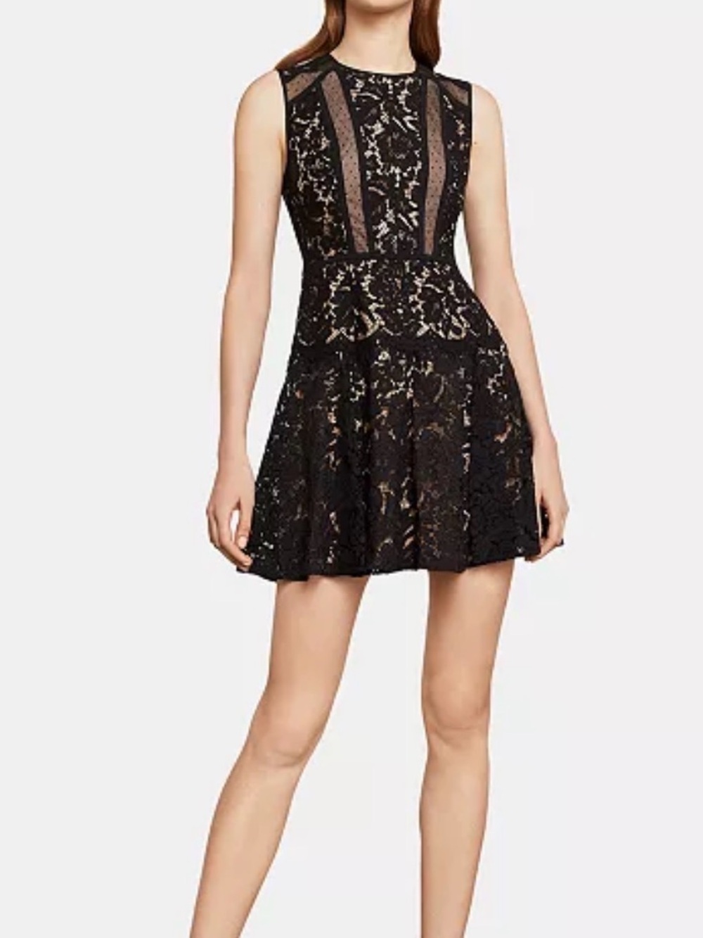 BCBGMaxAzria Black Lace Veda Mini Dress
